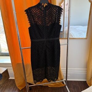 Bardot Black Lace Midi Dress